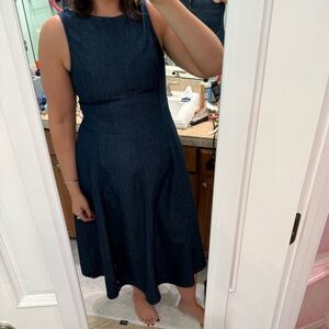 ASOS Boat Neck Denim Midi